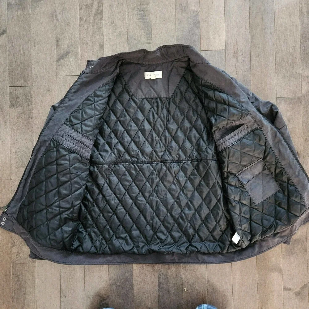 CALVIN KLEIN Men's Classic Zip-Front Members Only \ Bomber Jacket XL Iron Grey - Picture 8 of 11